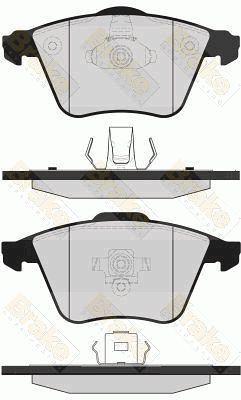 BRAKE ENGINEERING Комплект тормозных колодок, дисковый тормоз PA1628